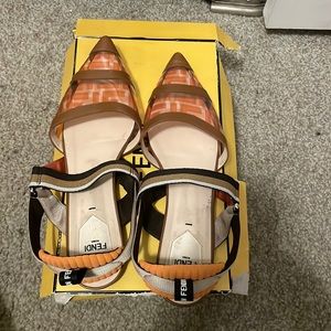 Fendi Colibri Flat Sandals Size 40